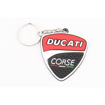 Брелок "DUCATI", гумовий 50х45мм, чорно-червоний