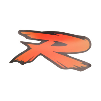 Наклейка "R" червона (14x8см)