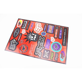 Наклейки набор 28шт "FOX" (красный фон), 5754 (46x31см)