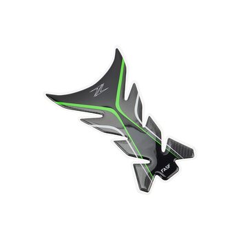 Наклейка захисна на бак паливний "KAWASAKI", чорний карбон TQ-007