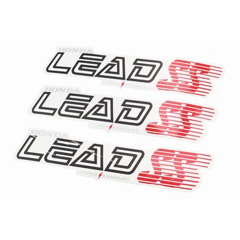 Наклейки набор 3шт "HONDA LEAD "SS" (30х6см), белый