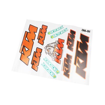 Наклейки на планшеті "KTM" набір 11шт 31 x 24мм