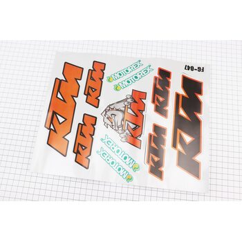Наклейки на планшеті "KTM" набір 11шт 31 x 24мм