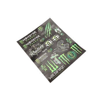 Наклейки набор светоотражающий 20шт "Monster" FG112 (24х30см)