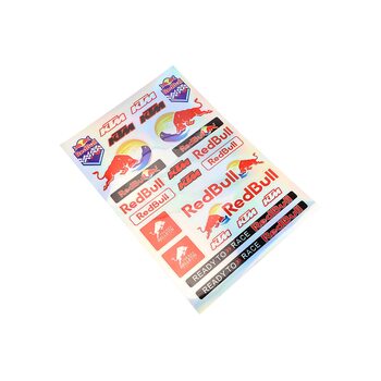Наклейки набор светоотражающий 25шт "RedBul" (24х30см)