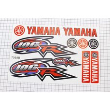 Наклейки набор 11шт "Yamaha JOG" 7068В (26х17см)