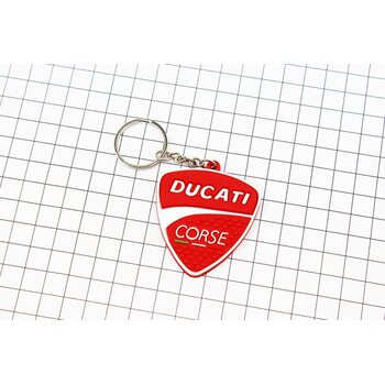 Брелок "DUCATI", гумовий 50х45мм, червоний