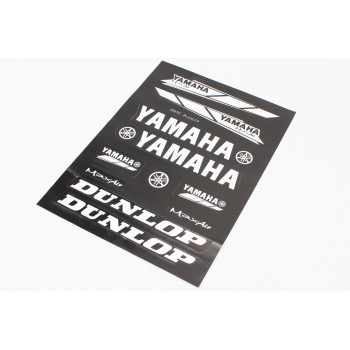 Наклейки набір 11шт "Yamaha/Dunlop" чорні 5997 (23х32см)