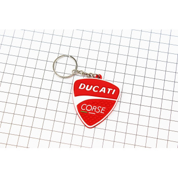 Брелок "DUCATI", гумовий 50х45мм, червоний