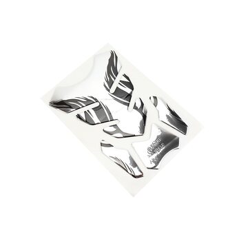 Наклейка захисна на паливний бак "RACING TEAM" сріблясто-чорний