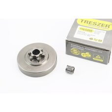 Тарелка сцепления "звезда" 3/8-6 3800, Partner-340S/350S/360S, AL-KO + подшипник