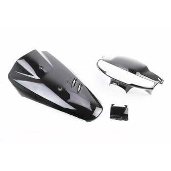 Honda DIO AF-27 пластик - к-кт крашеные 5 деталей, ЧЕРНЫЙ