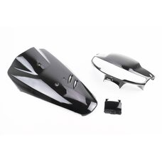 Honda DIO AF-27 пластик - к-кт крашеные 5 деталей, ЧЕРНЫЙ