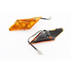 Yamaha JOG NEXT ZONE повороти передні в зборі к-кт 2шт (під бараб. гальмо), жовті