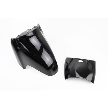 Honda LEAD AF-48 пластик - крило переднє (2 частини к-кт), ЧОРНИЙ, тип 1