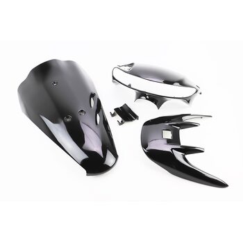 Honda DIO AF-35 пластик - к-кт крашеные 6 деталей, ЧЕРНЫЙ (возможны незначительные дефекты покраски)