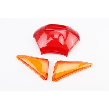 Honda LEAD AF-48 "скло"- стопа, червоне + поворотів, жовті к-кт 3шт