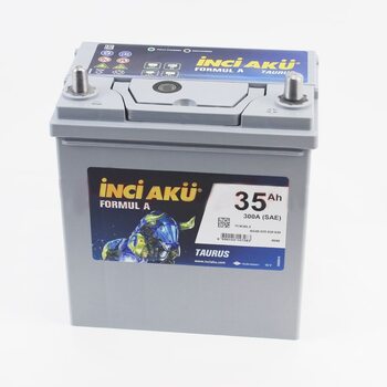 Аккумулятор 12V35Ah INCI AKU Asia NS40 300A KSK R+ кислотный (L197*W129*H205/224mm), Турция