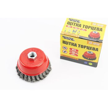 Щетка торцевая М14 D-100мм из плетеной проволоки 19-7010