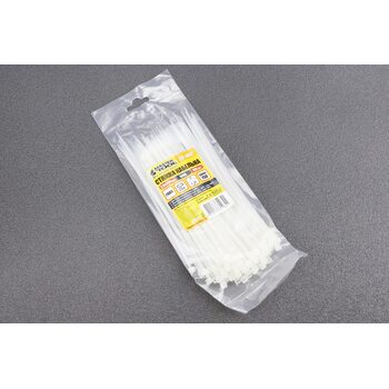 Хомут-стяжка пластиковая 3,6x200мм к-кт 100шт, белый 20-1807