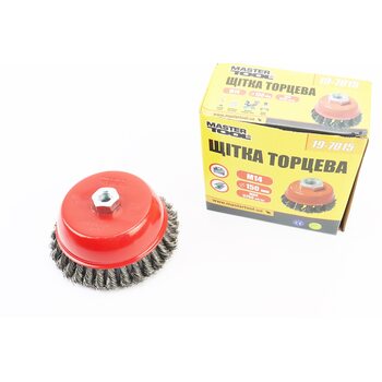 Щетка торцевая М14 D-150мм из плетеной проволоки 19-7015