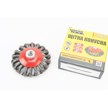 Щетка конусная М14 D-100мм из плетеной проволоки 19-8010