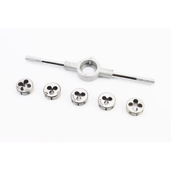 Набір плашок з тримачем d-M4/M5/M6/M8/M10 15-0406