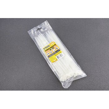 Хомут-стяжка пластиковая 3,6x250мм к-кт 100шт, белый 20-1808