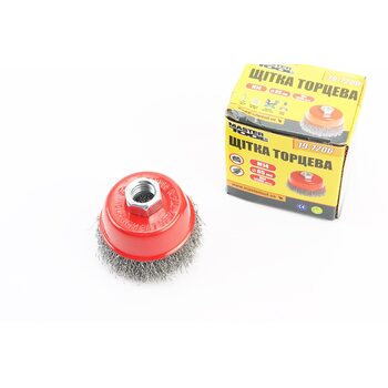 Щетка торцевая М14 D-65мм из рифленой проволоки 19-7206