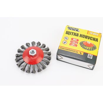 Щетка конусная М14 D-115мм из плетеной проволоки 19-8011
