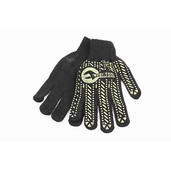 Перчатки рабочие 60% хлопок/40% полиэстер 10", класс вязки 7, черный, желтая точка ПВХ SP-0136