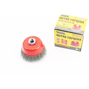 Щетка торцевая М14 D-75мм из рифленой проволоки 19-7207