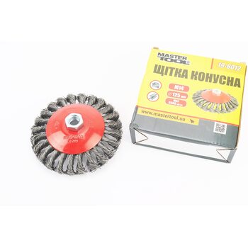 Щітка конусна М14 D-125мм з плетеного дроту 19-8012