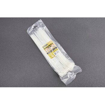 Хомут-стяжка пластикова 3,6x300мм к-кт 100шт, білий 20-1809