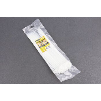 Хомут-стяжка пластикова 4,8x300мм к-кт 100шт, білий 20-1815