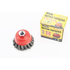 Щітка торцева М14 D-65мм з плетеного дроту 19-7006