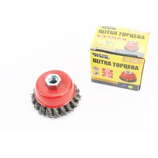 Щітка торцева М14 D-75мм з плетеного дроту 19-7007