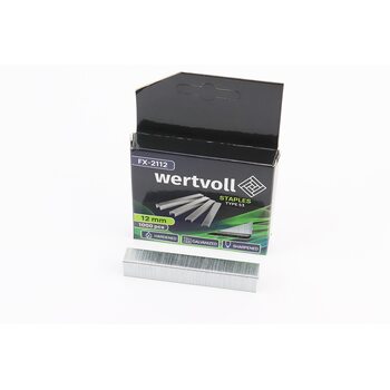 Скобы закаленные 12мм/11,3x0,75мм, R53, к-кт 1000шт FX-2112