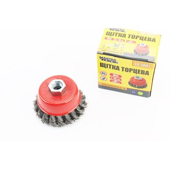 Щетка торцевая М14 D-75мм из плетеной проволоки 19-7007