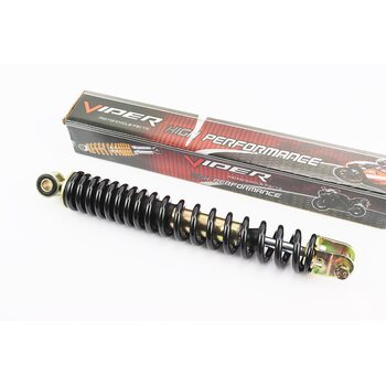 Амортизатор задній GY6/Honda - 305мм*d41мм (втулка 10мм / вилка 8мм), чорний