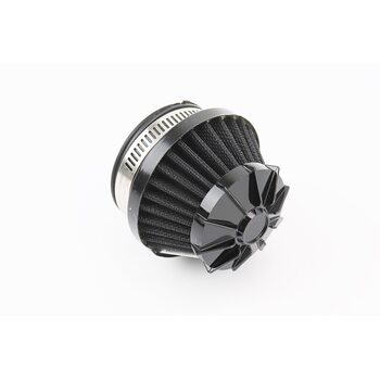 Фильтр воздушный нулевой 38мм прямой "конус" черный (малый)