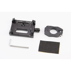 Тримач телефону на кермо металевий, ширина 50-100мм регульована, Чорний