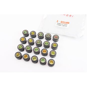 Сайлентблок амортизатора+втулка 12мм к-кт 20 шт , ЧЕРНЫЙ