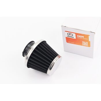 Фільтр повітряний нульовий 32мм прямий "конус" чорний (великий)