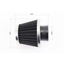 Фільтр повітряний нульовий 32мм прямий "конус" чорний (великий)