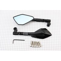 Дзеркала к-кт "ПРИЗМА" SPORT, чорний, м8/10 (аеродинамічні з регулюванням нахилу)