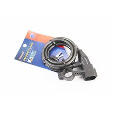 Замок протиугінний тросовий 1500х8мм під ключ, кріплення за трубу сидіння, TY520