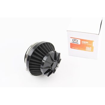 Фильтр воздушный нулевой 42мм прямой "конус" черный (малый)