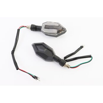 Поворот диодный на гибкой ножке + габарит белый LED СТРЕЛА тип 3"секвентальный", 2шт