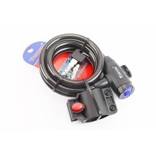 Замок протиугінний тросовий 1200х12мм під ключ, кріплення за трубу сидіння, TY586E